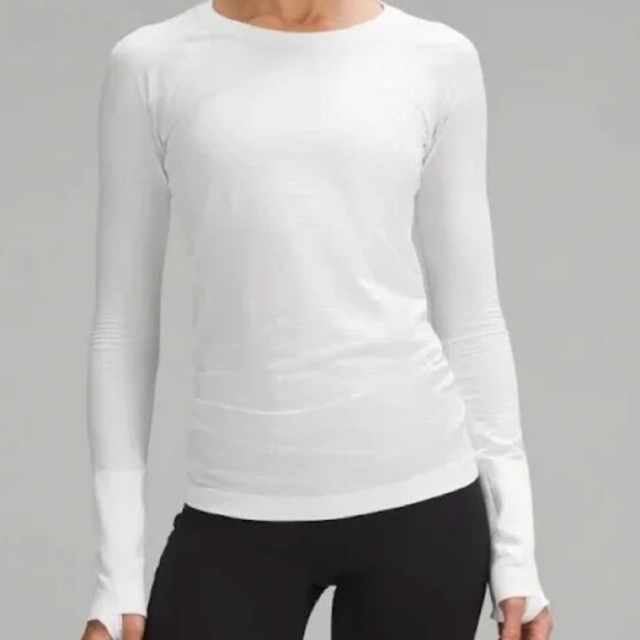 Lululemon Swiftly Long Sleeve Tee Womens White Size 0 - Picture 1 of 2